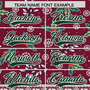 Custom Christmas Graffiti Pattern Authentic Baseball Jersey