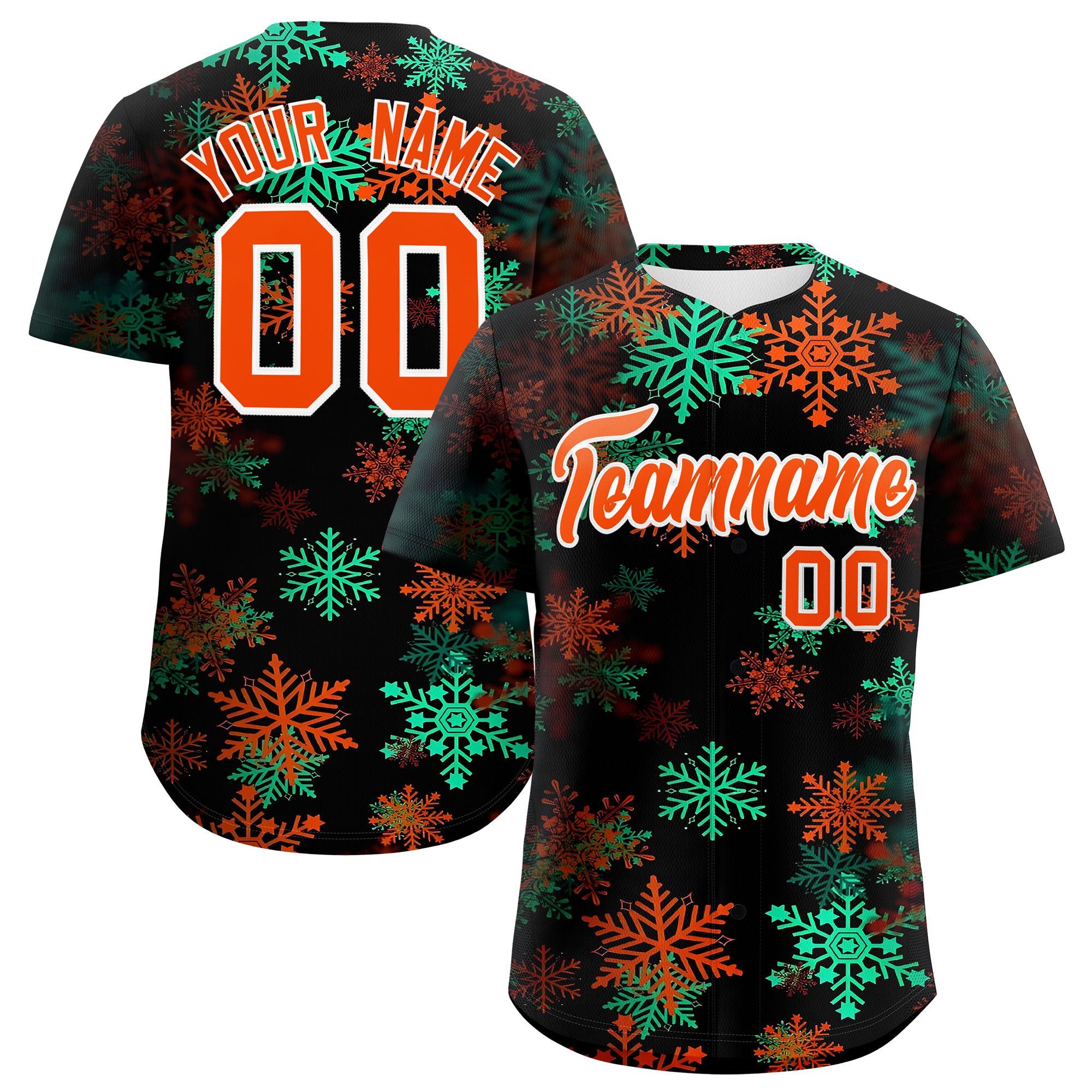 Custom Christmas Graffiti Pattern Authentic Baseball Jersey