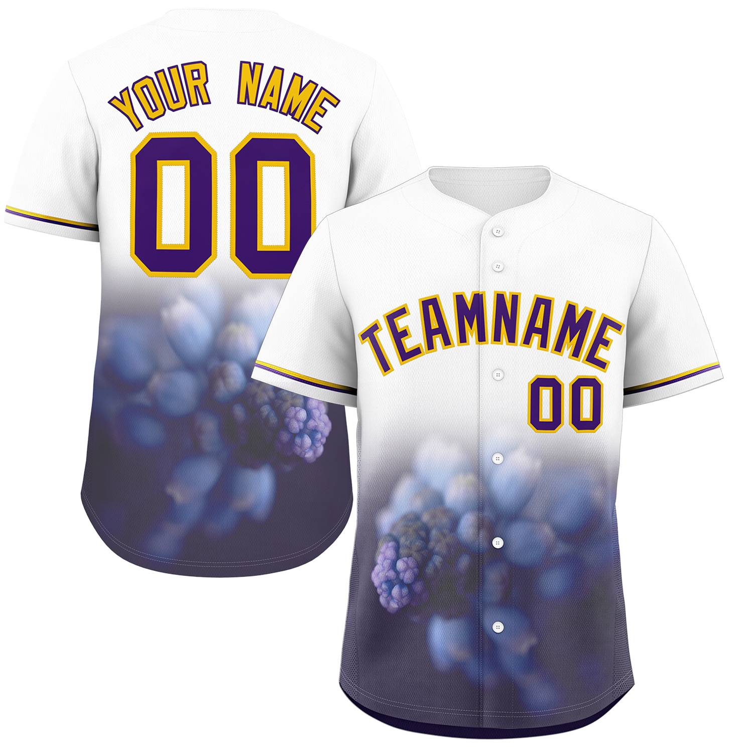 Custom White Personalized 3D Flower Design Authentic Baseball Jersey