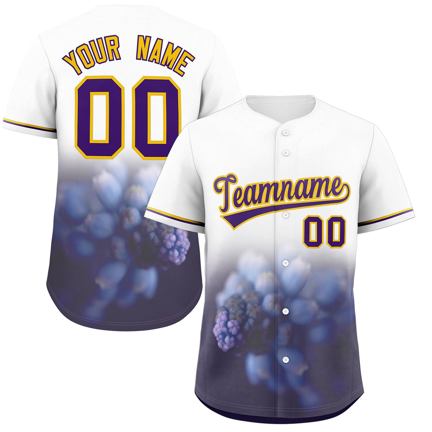 Custom White Personalized 3D Flower Design Authentic Baseball Jersey