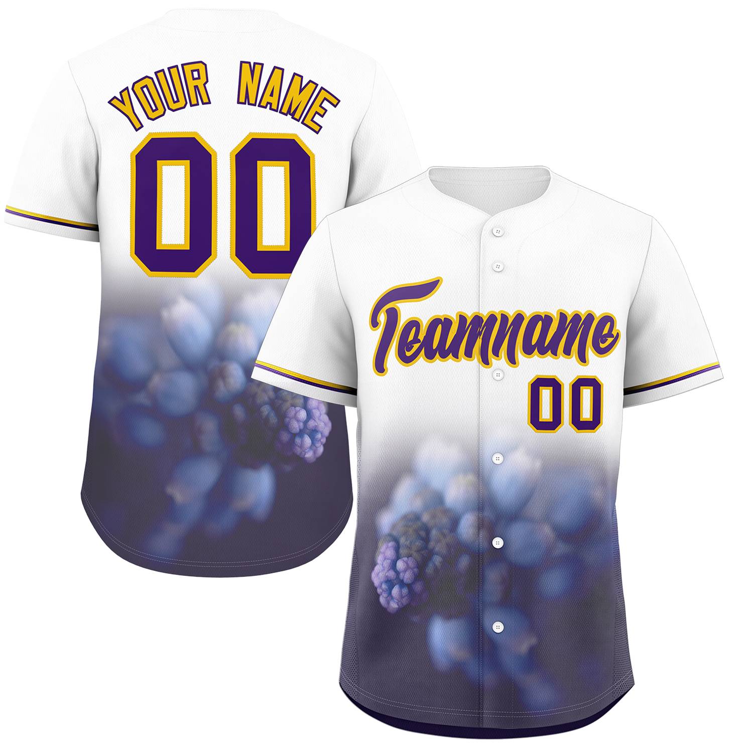 Custom White Personalized 3D Flower Design Authentic Baseball Jersey