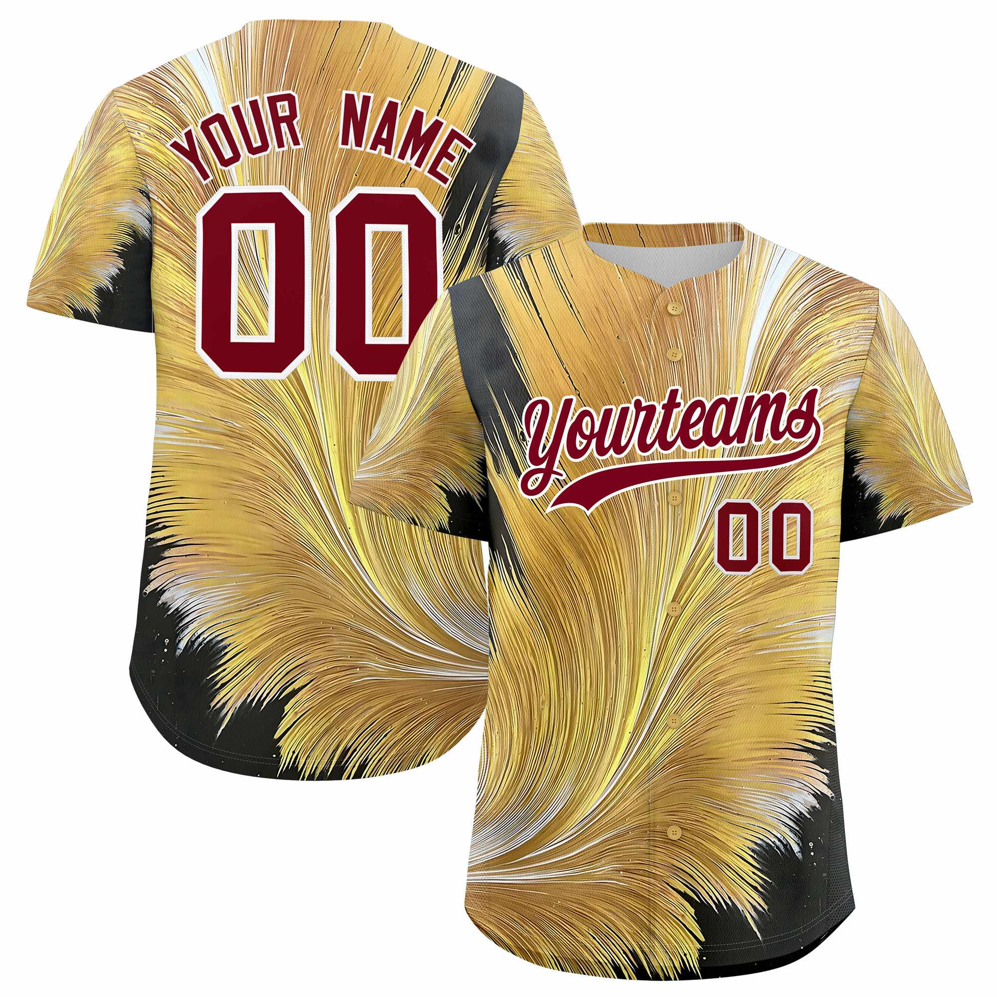 Custom Crimson White Fluid Feather Graffiti Pattern Authentic Baseball Jersey