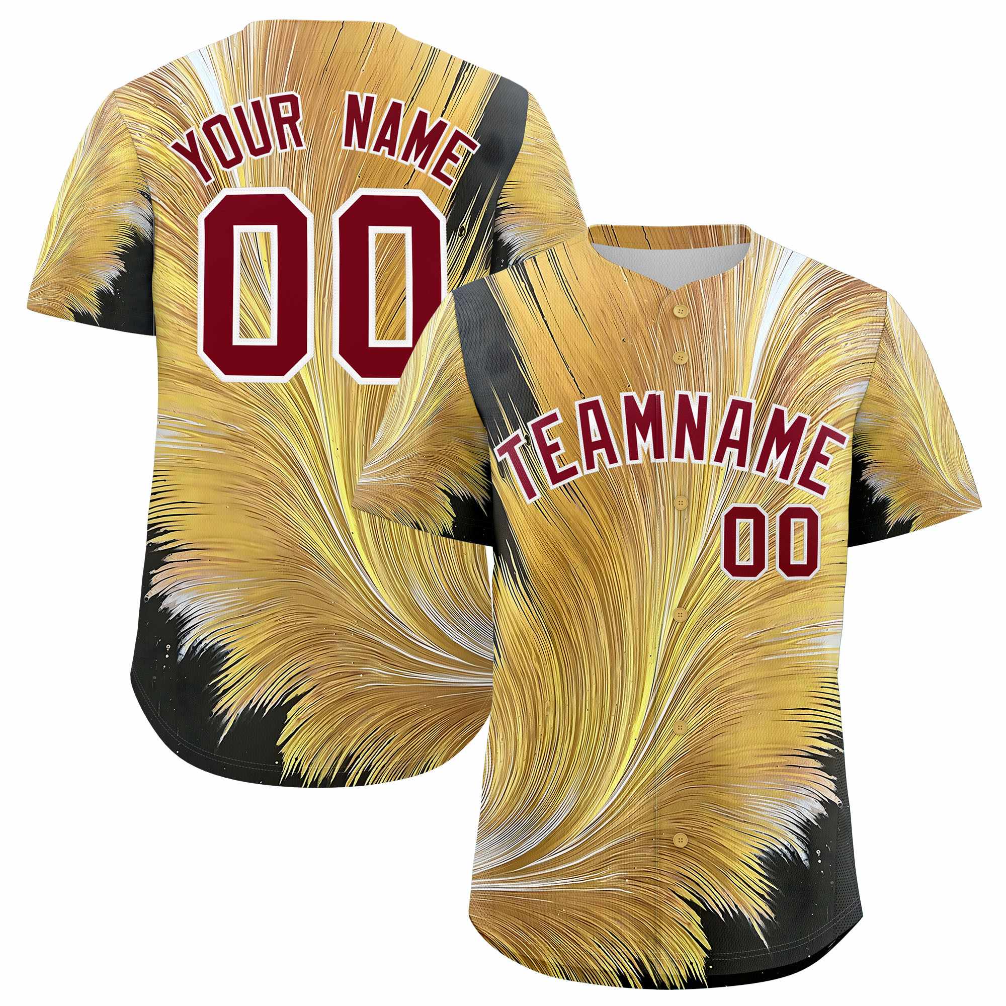 Custom Crimson White Fluid Feather Graffiti Pattern Authentic Baseball Jersey