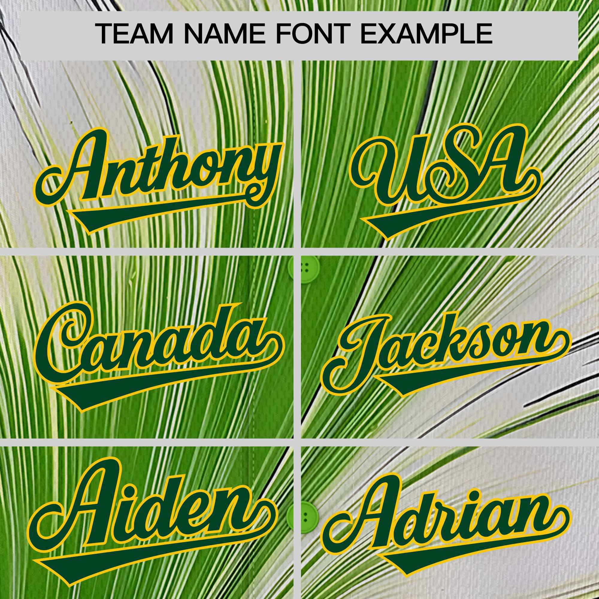 Custom Gold Green Fluid Feather Graffiti Pattern Authentic Baseball Jersey