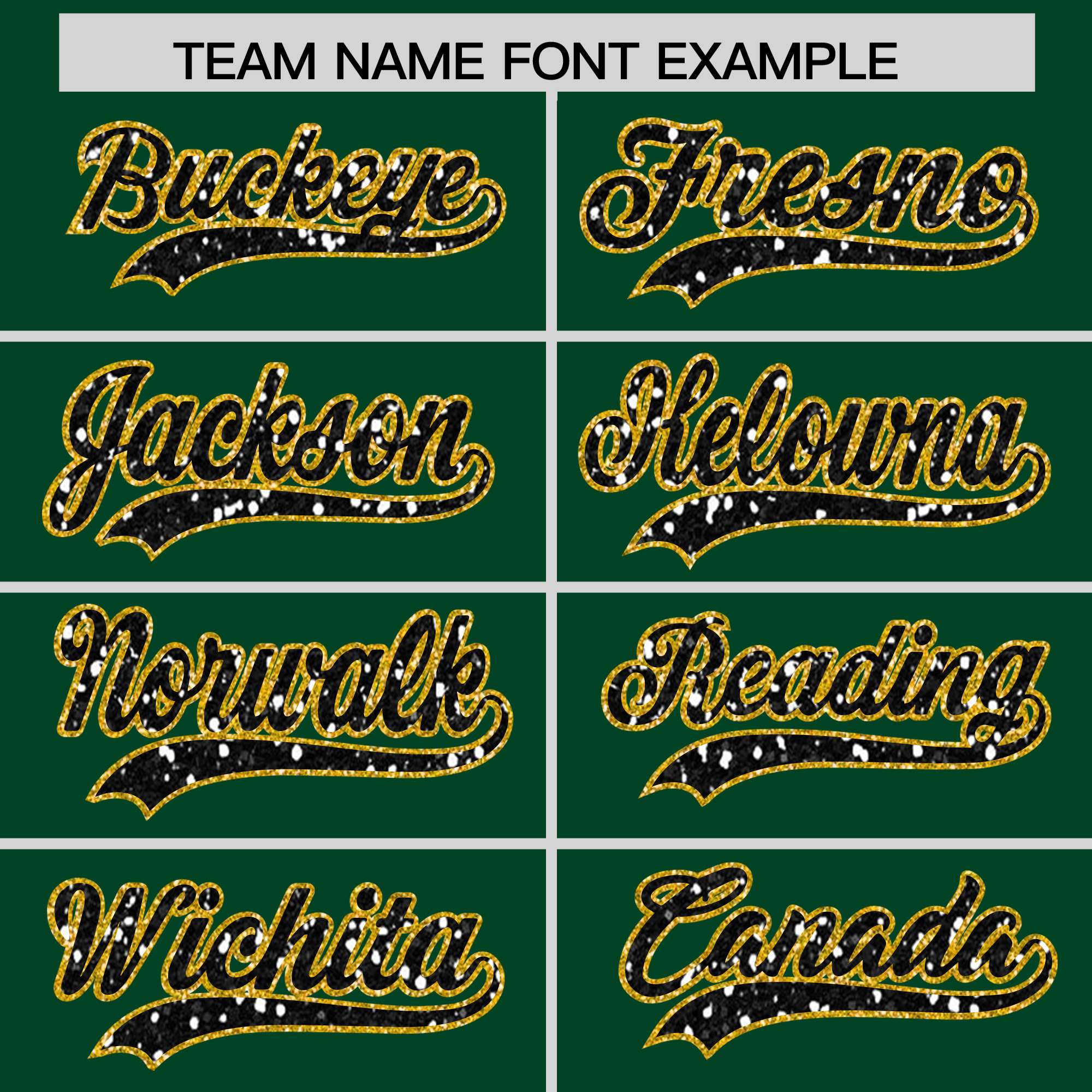 Custom Green Fine Sparkle Personalized Baseball Sports Uniform