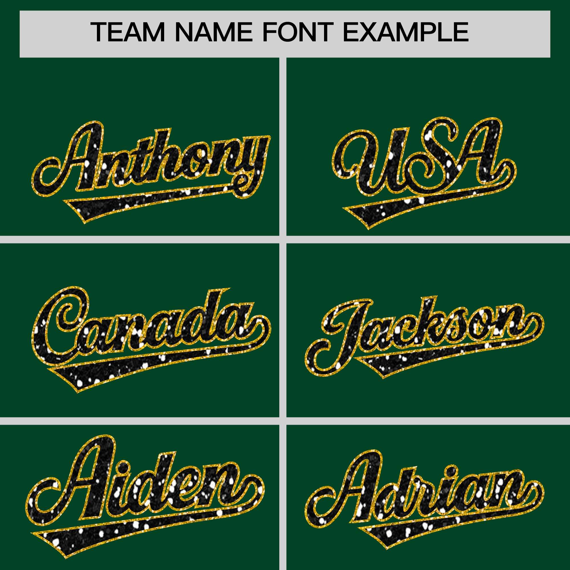 Custom Green Fine Sparkle Personalized Baseball Sports Uniform