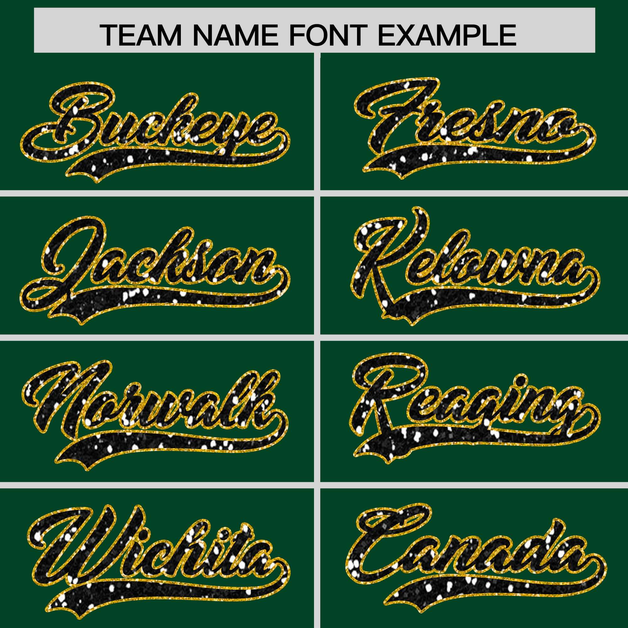 Custom Green Fine Sparkle Personalized Baseball Sports Uniform