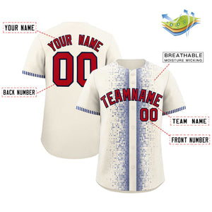 Custom Cream Royal Personalized Phonetic Rhythm Authentic Baseball Jersey