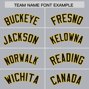 Custom Gray Gold Personalized Phonetic Rhythm Authentic Baseball Jersey