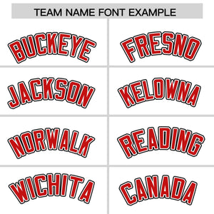 Custom White Red Personalized Phonetic Rhythm Authentic Baseball Jersey