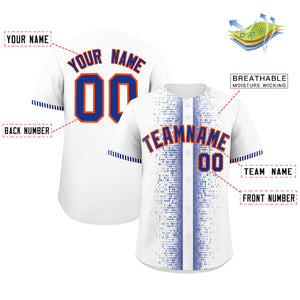 Custom White Royal Personalized Phonetic Rhythm Authentic Baseball Jersey