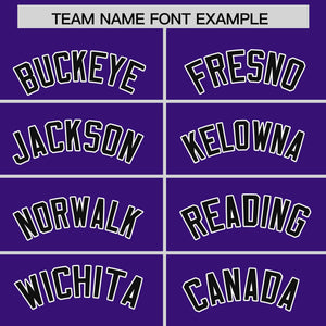 Custom Purple Black Personalized Phonetic Rhythm Authentic Baseball Jersey