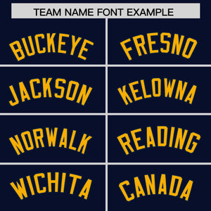 Custom Navy Yellow Personalized Phonetic Rhythm Authentic Baseball Jersey