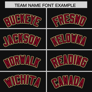 Custom Black Crimson Personalized Phonetic Rhythm Authentic Baseball Jersey