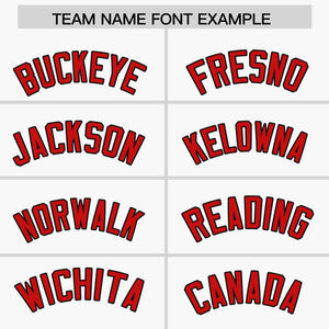 Custom White Red Personalized Phonetic Rhythm Authentic Baseball Jersey