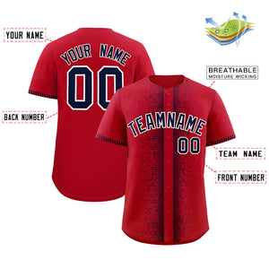 Custom Red Black Personalized Phonetic Rhythm Authentic Baseball Jersey