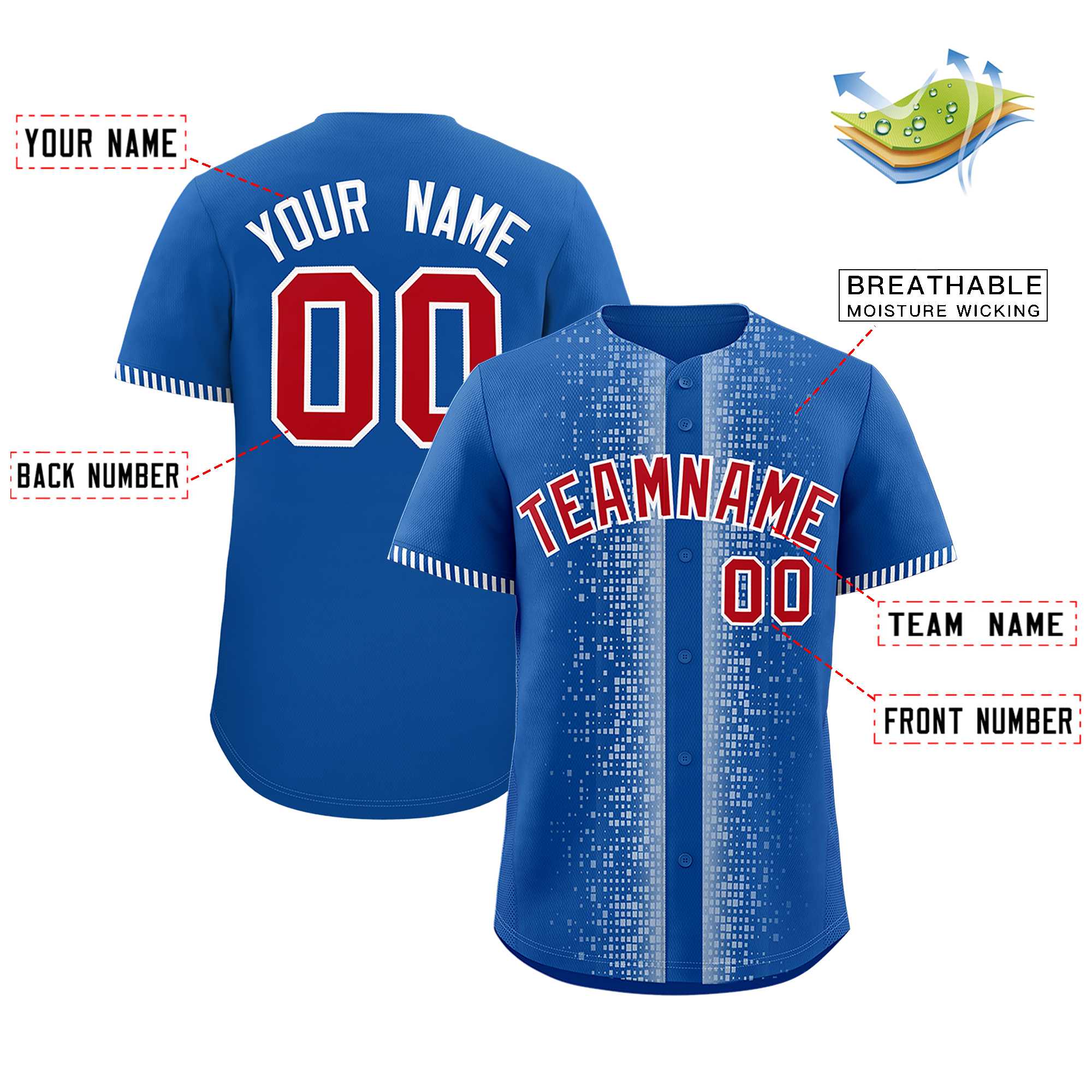 Custom Royal White Personalized Phonetic Rhythm Authentic Baseball Jersey