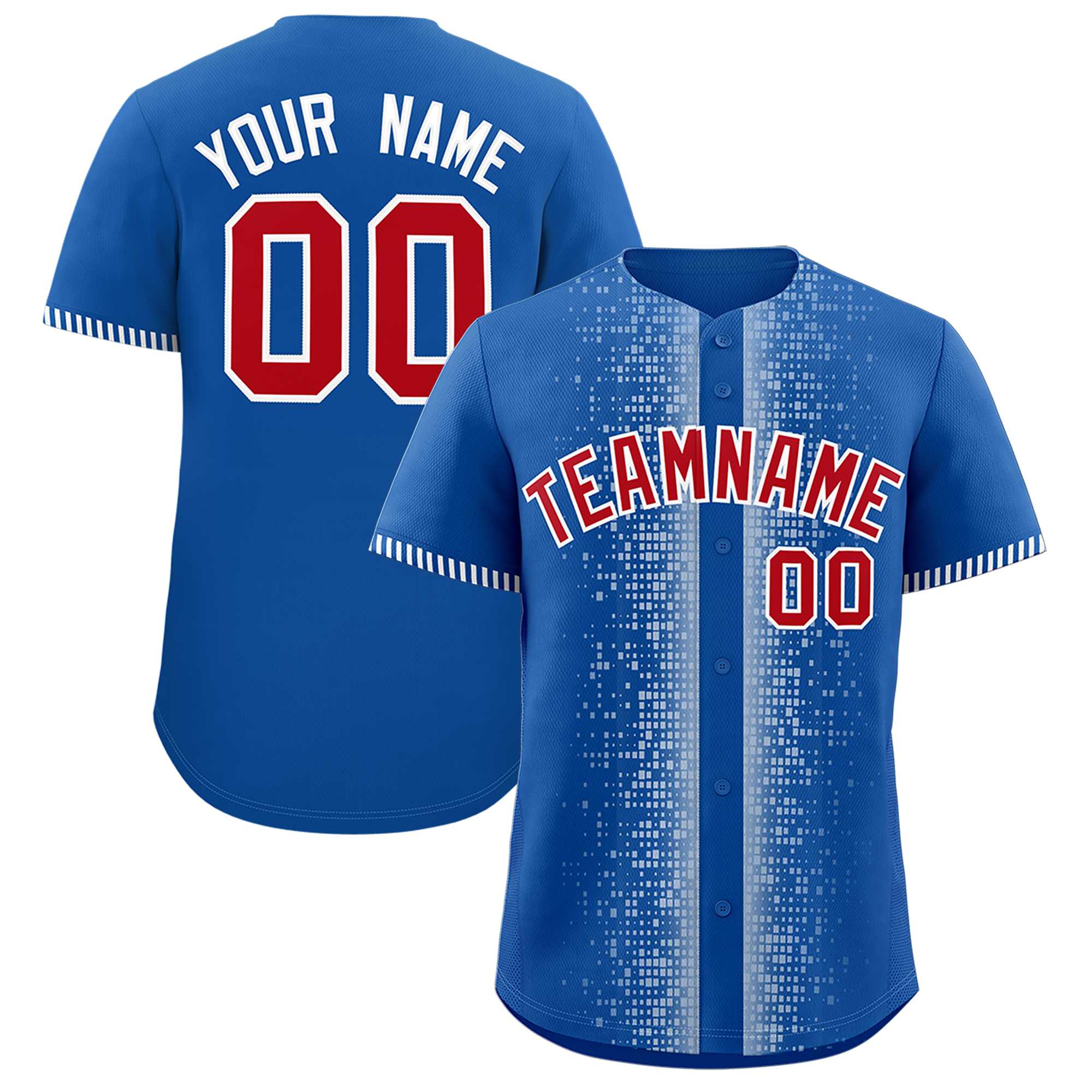 Custom Royal White Personalized Phonetic Rhythm Authentic Baseball Jersey