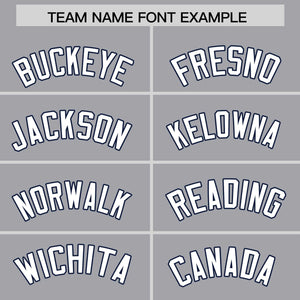 Custom Gray Navy Personalized Phonetic Rhythm Authentic Baseball Jersey