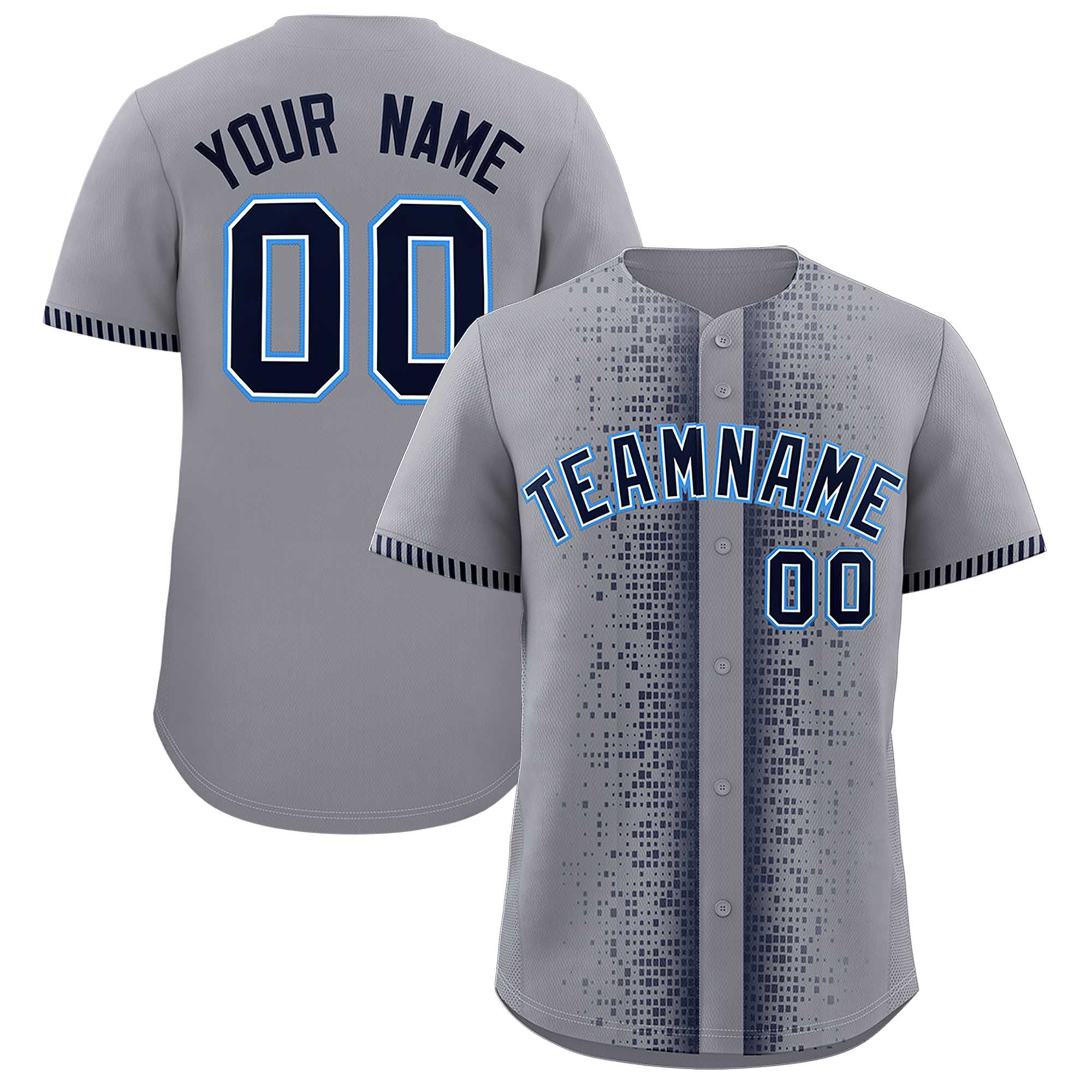 Custom Dark Gray Navy Personalized Phonetic Rhythm Authentic Baseball Jersey