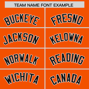 Custom Orange Black Personalized Phonetic Rhythm Authentic Baseball Jersey