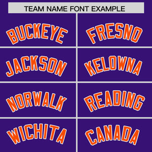 Custom Purple Orange Personalized Phonetic Rhythm Authentic Baseball Jersey