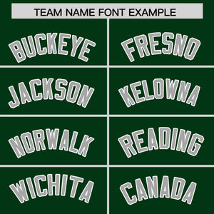 Custom Green Gray Personalized Phonetic Rhythm Authentic Baseball Jersey