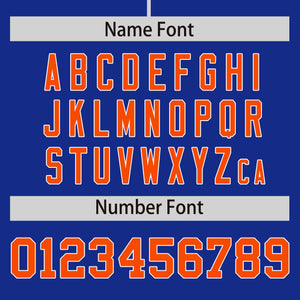 Custom Royal Orange Personalized Phonetic Rhythm Authentic Baseball Jersey