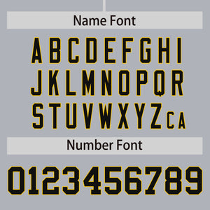 Custom Gray Gold Personalized Phonetic Rhythm Authentic Baseball Jersey