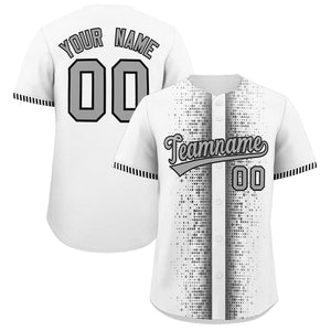 Custom White Black Personalized Phonetic Rhythm Authentic Baseball Jersey