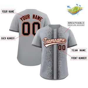 Custom Dark Gray Black Personalized Phonetic Rhythm Authentic Baseball Jersey