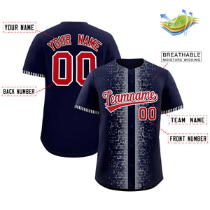 Custom Navy White Personalized Phonetic Rhythm Authentic Baseball Jersey