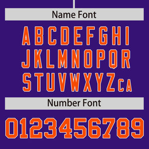 Custom Purple Orange Personalized Phonetic Rhythm Authentic Baseball Jersey