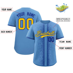 Custom Light Blue Royal Personalized Phonetic Rhythm Authentic Baseball Jersey