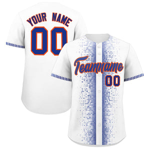 Custom White Royal Personalized Phonetic Rhythm Authentic Baseball Jersey