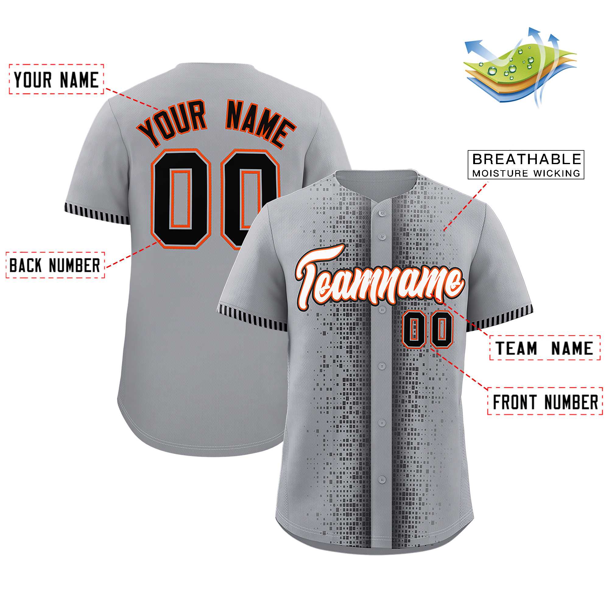 Custom Dark Gray Black Personalized Phonetic Rhythm Authentic Baseball Jersey