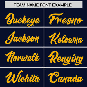 Custom Navy Yellow Personalized Phonetic Rhythm Authentic Baseball Jersey