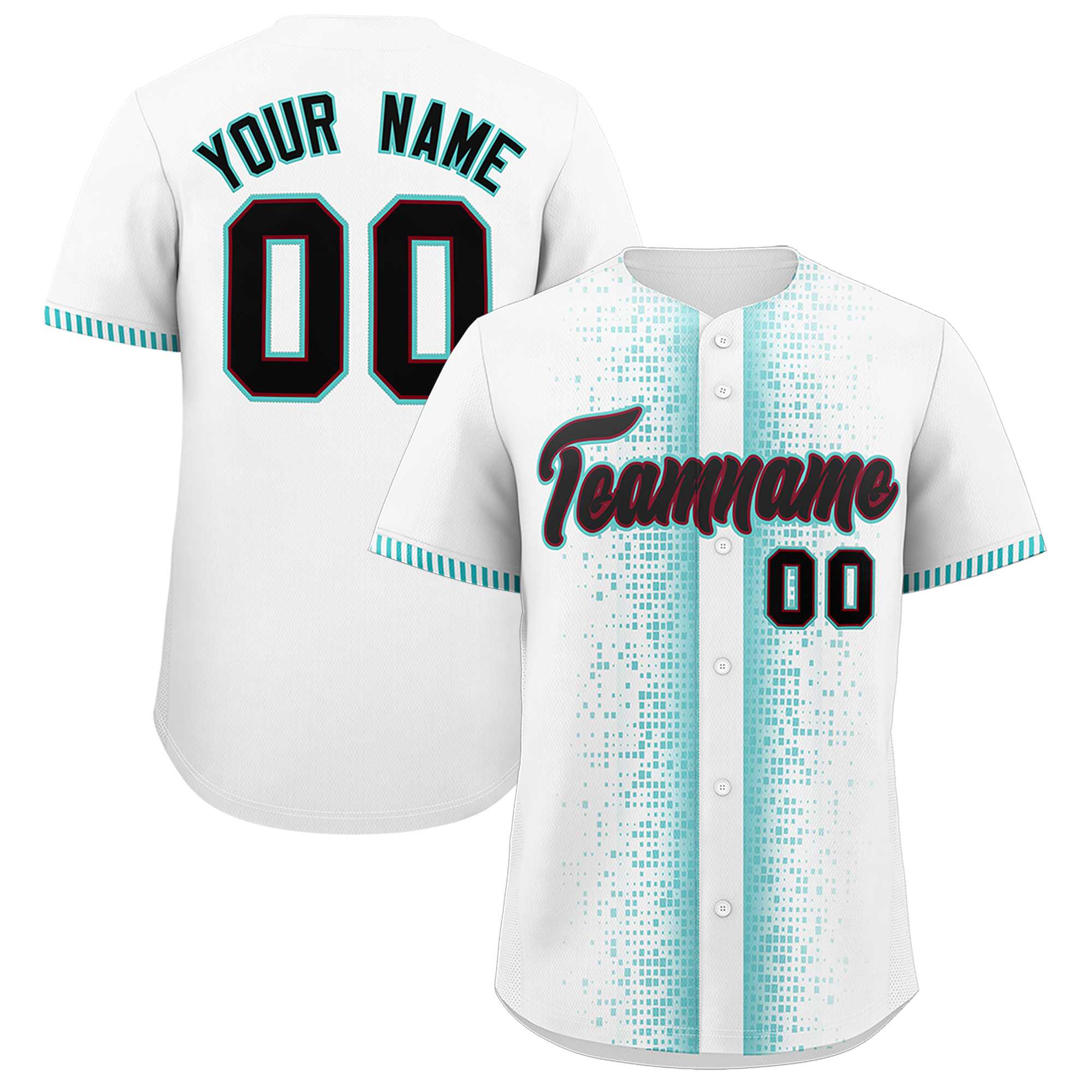 Custom White Bright Green Personalized Phonetic Rhythm Authentic Baseball Jersey