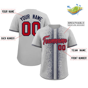 Custom Gray Black Personalized Phonetic Rhythm Authentic Baseball Jersey