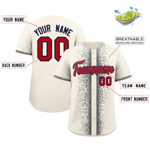 Custom White Navy Personalized Phonetic Rhythm Authentic Baseball Jersey