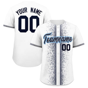 Custom White Navy Personalized Phonetic Rhythm Authentic Baseball Jersey