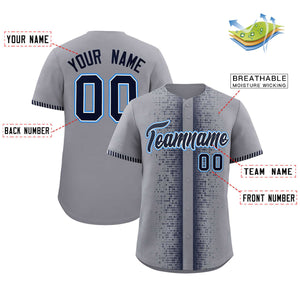 Custom Dark Gray Navy Personalized Phonetic Rhythm Authentic Baseball Jersey