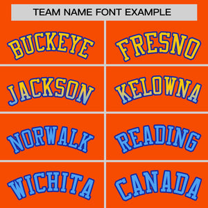 Custom Orange Gold-Powder Blue Personalized Gradient Font And Side Design Authentic Baseball Jersey