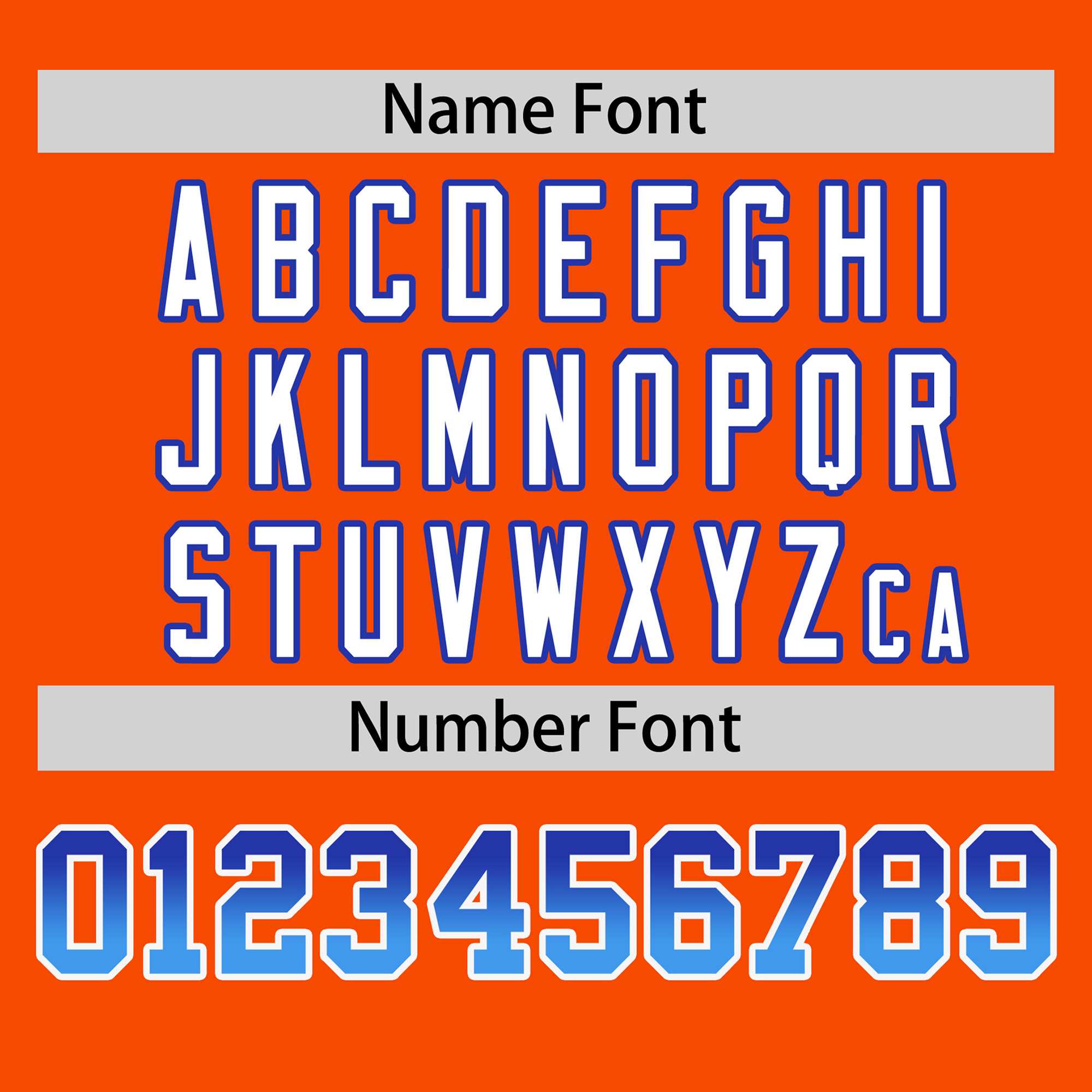 Custom Orange Royal-Powder Blue Personalized Gradient Font And Side Design Authentic Baseball Jersey