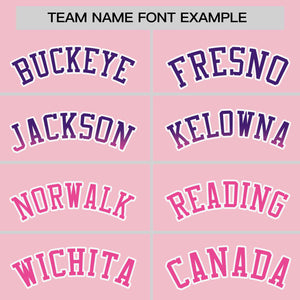 Custom Light Pink Purple-Pink Personalized Gradient Font And Side Design Authentic Baseball Jersey