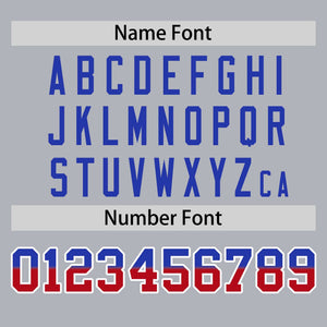 Custom Light Gray Royal-Red Personalized Gradient Font And Side Design Authentic Baseball Jersey