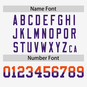 Custom White Orange-Purple Personalized Gradient Font And Side Design Authentic Baseball Jersey