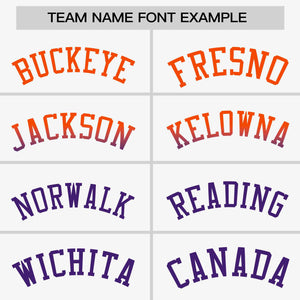 Custom White Orange-Purple Personalized Gradient Font And Side Design Authentic Baseball Jersey