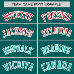 Custom Aqua Lt Red-Aqua Personalized Gradient Font And Side Design Authentic Baseball Jersey