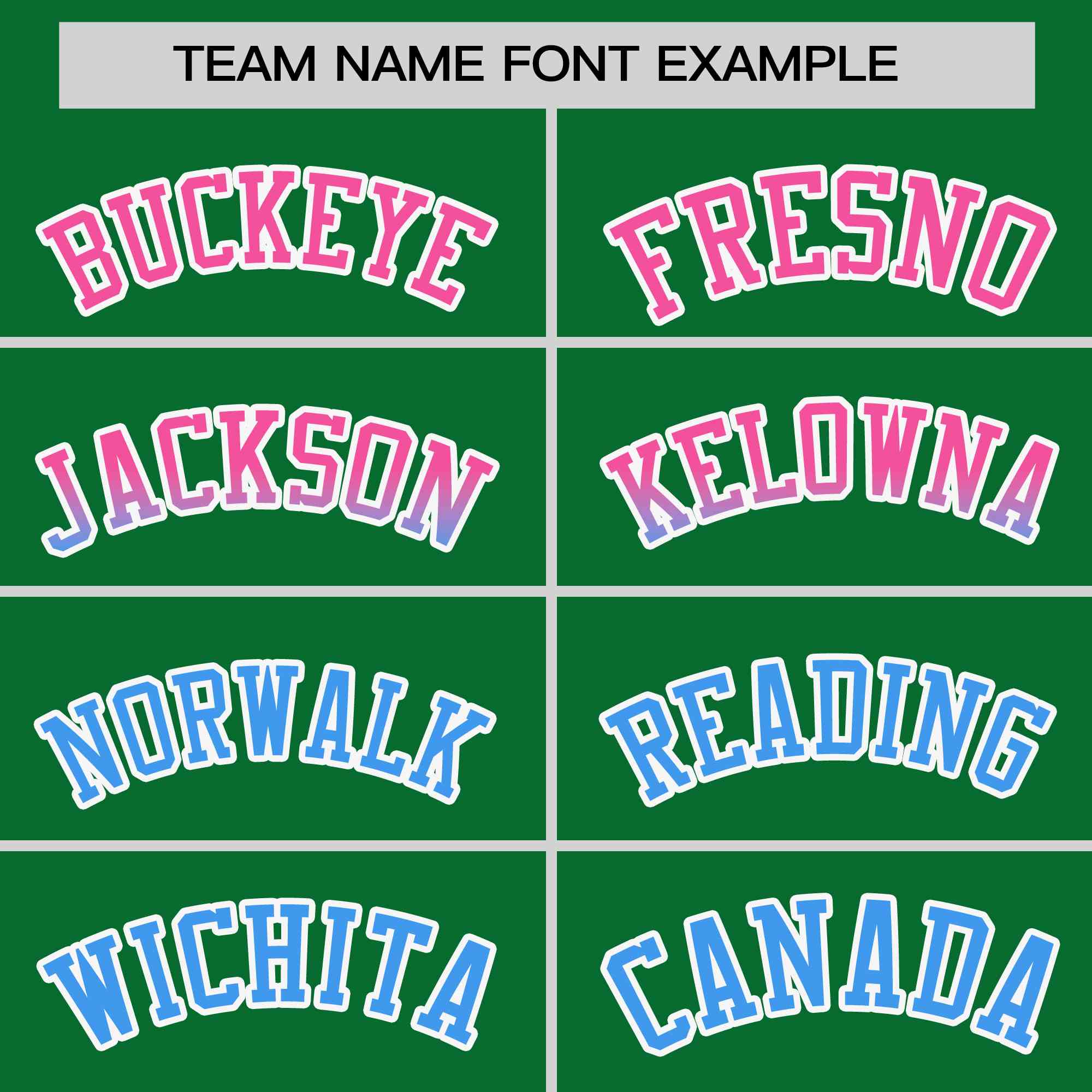 Custom Kelly Green Pink-Powder Blue Personalized Gradient Font And Side Design Authentic Baseball Jersey